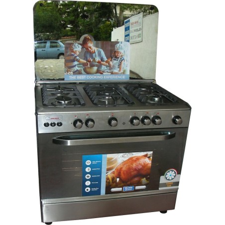 Κουζίνα INOX  αερίου 90X60 (ROYAL) Din-gas 9915 SF